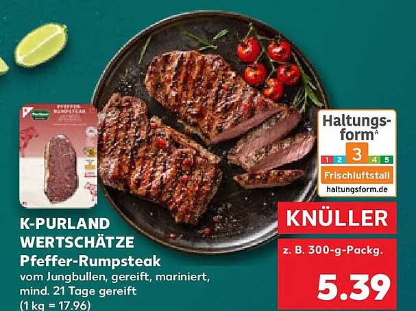 K-PURLAND WERTSCHÄTZE Pfeffer-Rumpsteak