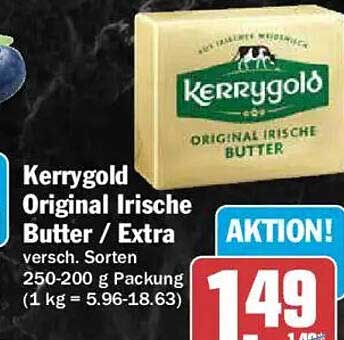 Kerrygold Original Irische Butter / Extra versch. Sorten 250-200 g Packung (1 kg = 5.96-18.63)