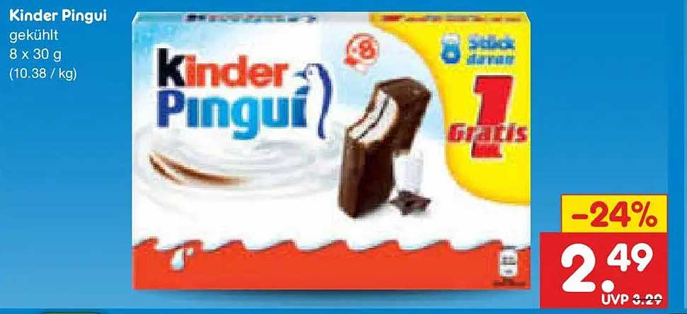 Kinder Pingui gekühlt 8 x 30 g (10.38 / kg)