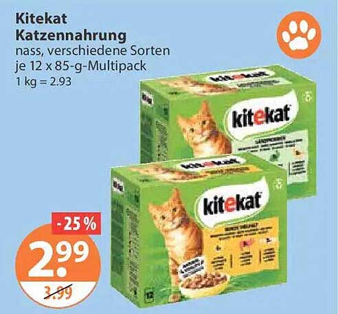 Kitekat Katzennahrung nass, verschiedene Sorten je 12 x 85-g-Multipack