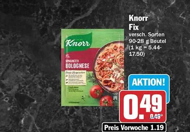 Knorr Fix versch. Sorten 90-28 g Beutel