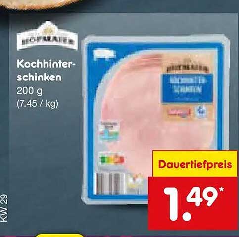 Kochhinterschinken 200 g