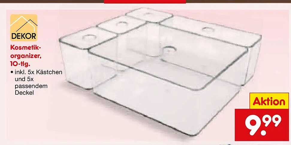 Kosmetik-organizer. 10-tlg.