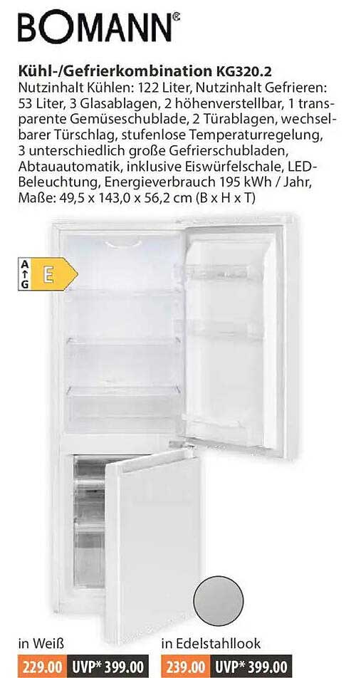 Kühl-/Gefrierkombination KG320.2