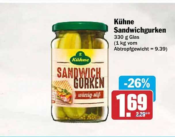 Kühne Sandwichgurken