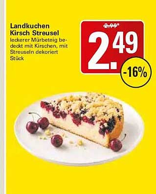 Landkuchen Kirsch Streusel