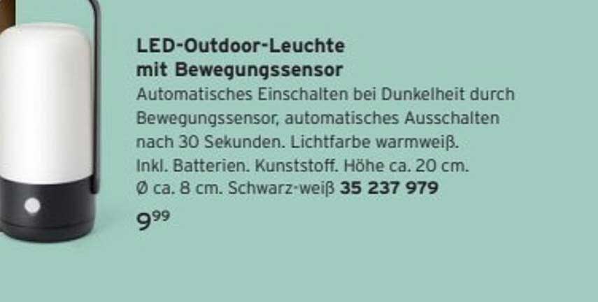 LED-Outdoor-Leuchte mit Bewegungssensor