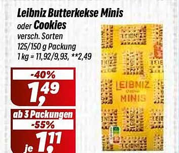 Leibniz Butterkekse Minis oder Cookies