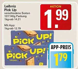 Leibniz Pick Up verschiedene Sorten 127/140g Packung 1kg=ab 14.21