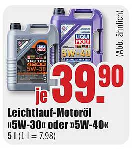 Leichtlauf-Motoröl »5W-30« oder »5W-40«