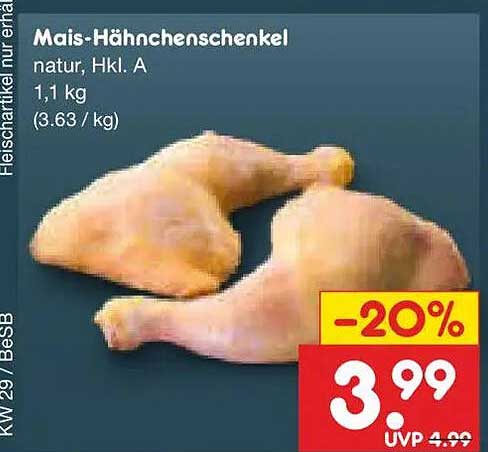 Mais-Hähnchenschenkel