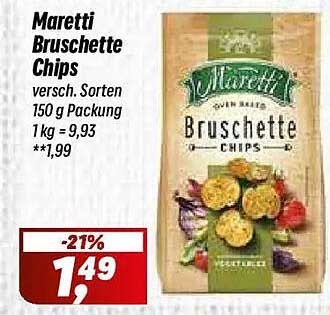 Maretti Bruschette Chips versch. Sorten 150 g Packung