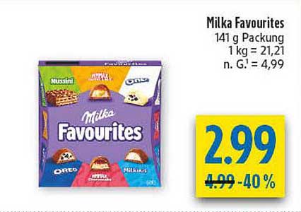 Milka Favourites 141 g Packung