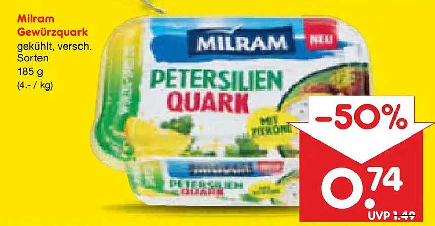 Milram Gewürzquark gekühlt, versch. Sorten 185 g