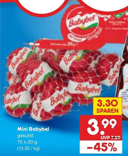 Mini Babybel gekühlt 15 x 20 g (13.30 / kg)