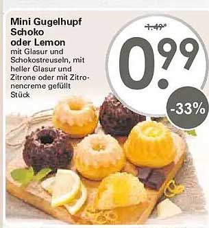 Mini Gugelhupf Schoko oder Lemon