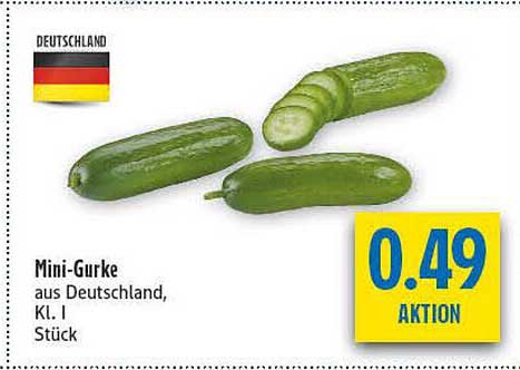 Mini-Gurke aus Deutschland, Kl. I, Stück