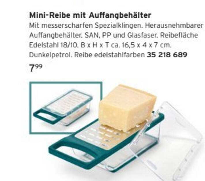 Mini-Reibe mit Auffangbehälter