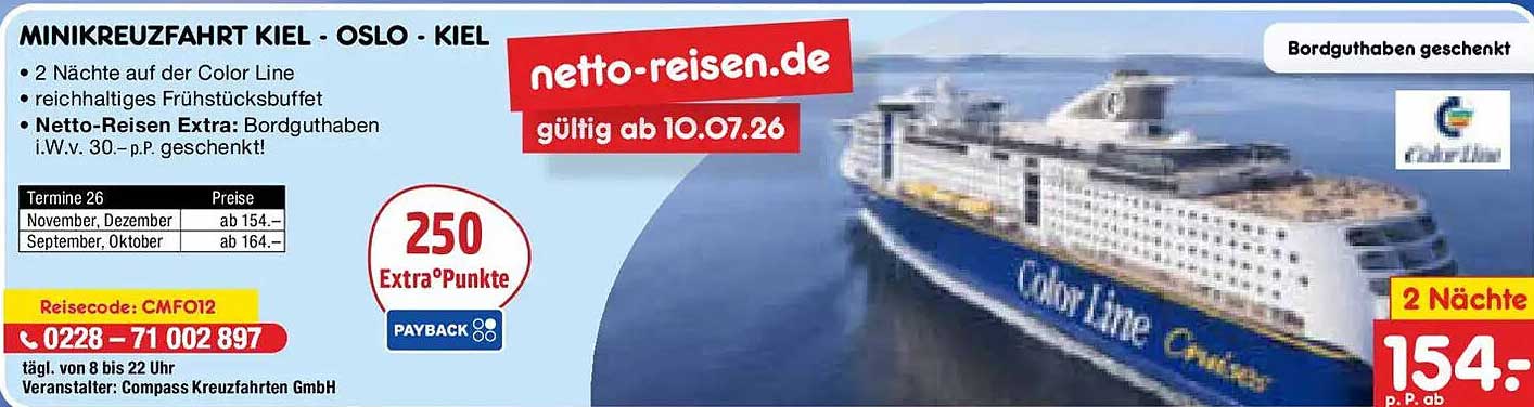 MINIKREUZFAHRT KIEL · OSLO · KIEL