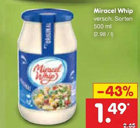 Miracel Whip versch. Sorten 500 ml