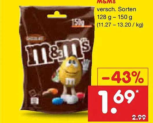 M&M's versch. Sorten 128 g – 150 g