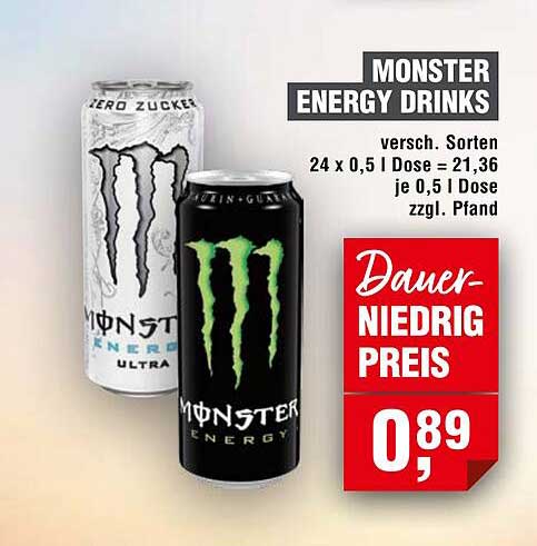 MONSTER ENERGY DRINKS