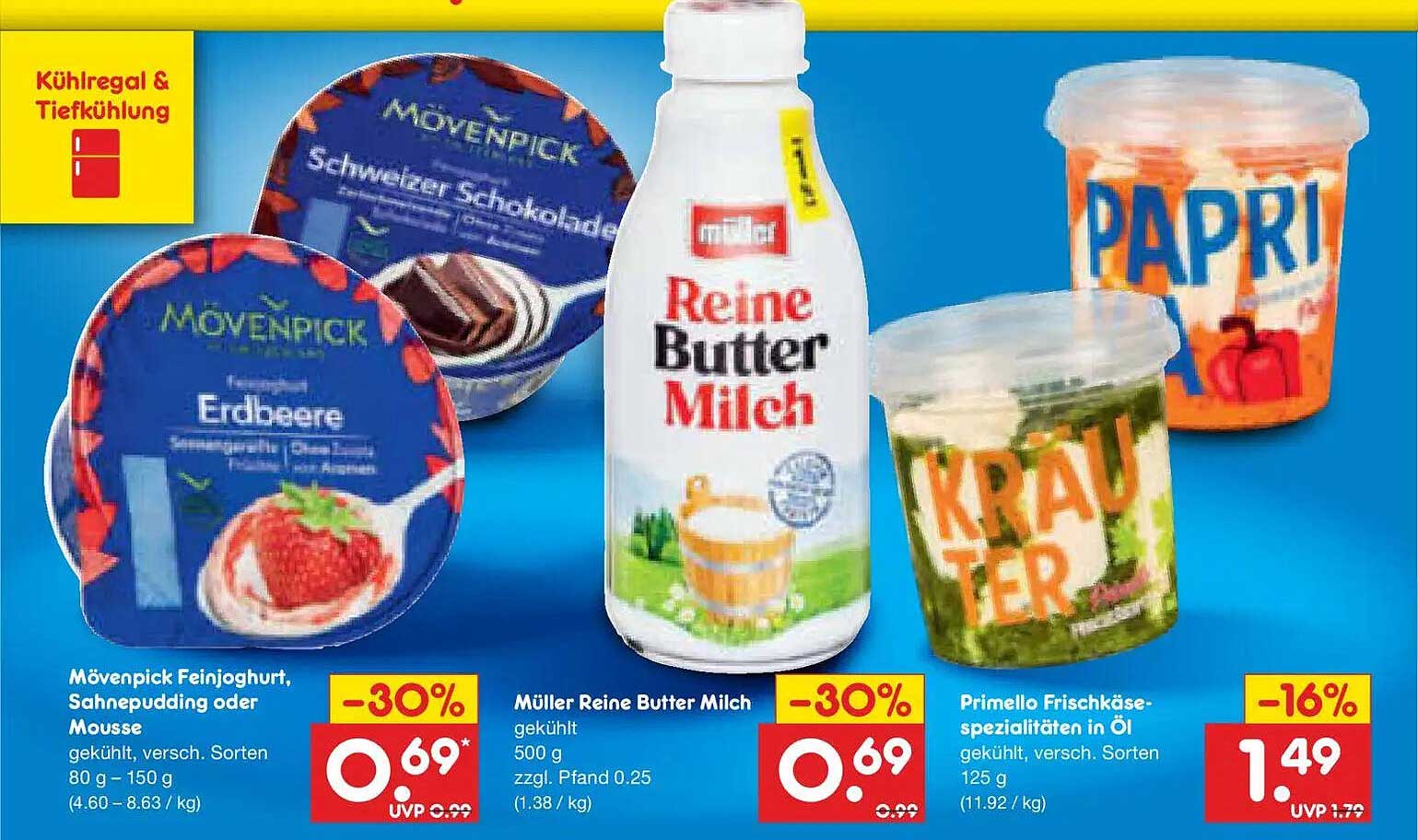 Mövenpick Feinjoghurt, Sahnepudding oder Mousse