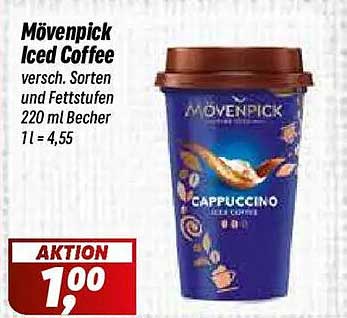 Mövenpick Iced Coffee versch. Sorten und Fettstufen 220 ml Becher 1 l = 4,55