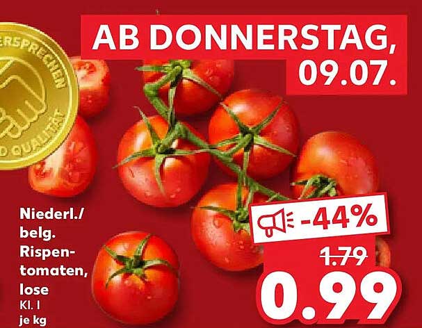 Niederl./belg. Rispen-tomaten, lose Kl. I je kg