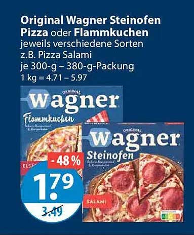 Original Wagner Steinofen Pizza oder Flammkuchen