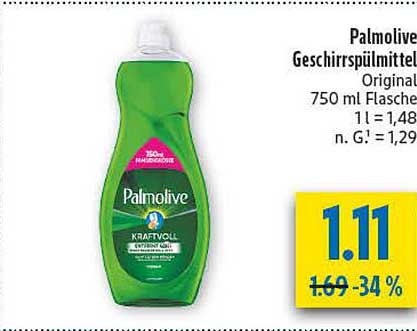 Palmolive Geschirrspülmittel Original 750 ml Flasche