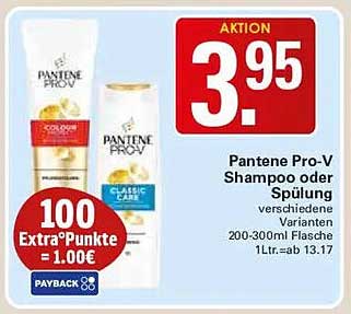 Pantene Pro-V Shampoo oder Spülung verschiedene Varianten 200-300ml Flasche 1 Ltr.= ab 13.17