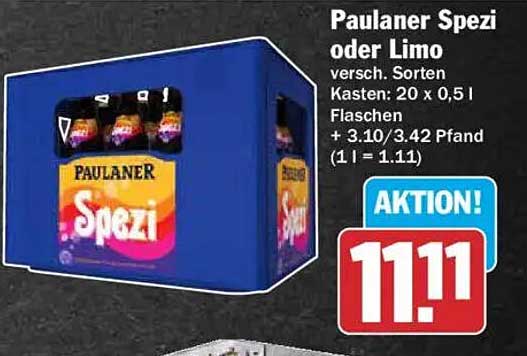 Paulaner Spezi oder Limo