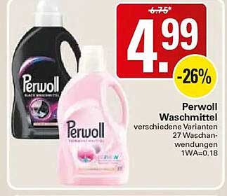Perwoll Waschmittel verschiedene Varianten 27 Waschladungen 1WA=0.18