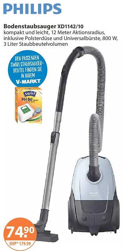 PHILIPS Bodenstaubsauger XD1142/10