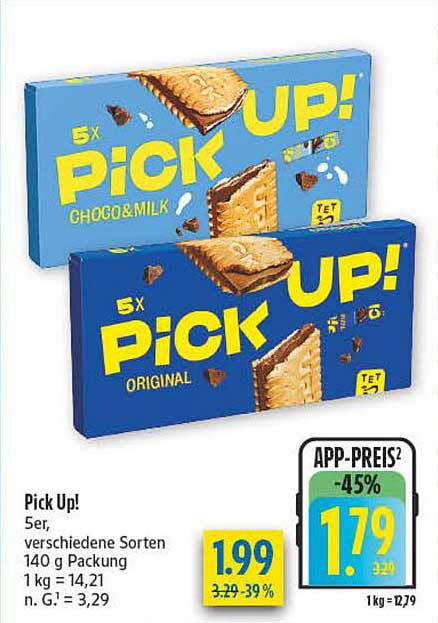 Pick Up! 5er, verschiedene Sorten 140 g Packung