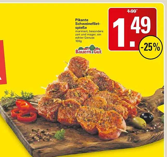 Pikante Schweinefiletspieße