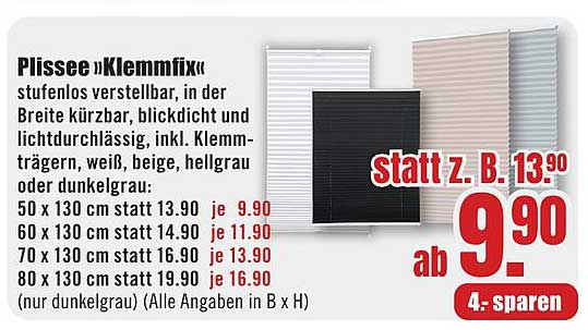 Plissee »Klemmfix«