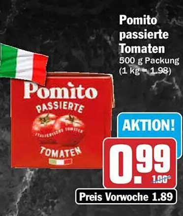 Pomito passierte Tomaten 500 g Packung (1 kg = 1,98)