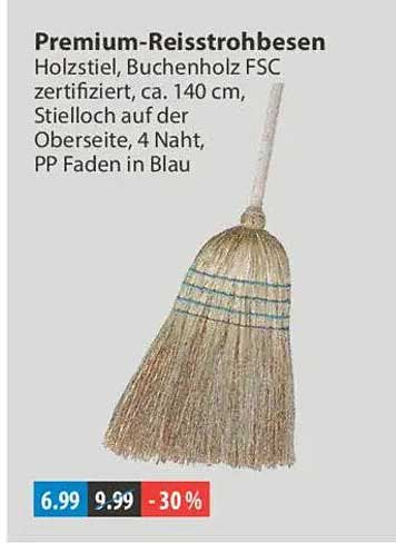 Premium-Reisstrohbesen