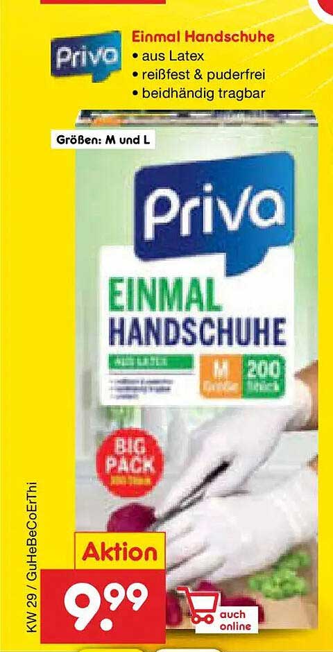 Priva Einmal Handschuhe