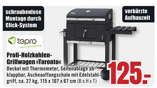Profi-Holzkohle-Grillwagen »Toronto«
