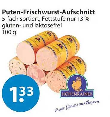 Puten-Frischwurst-Aufschnitt