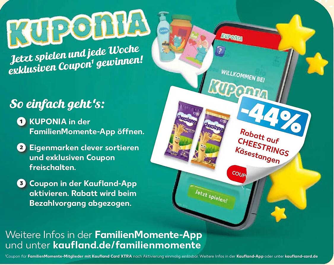 Rabatt auf CHEESTRINGS Käsestangen