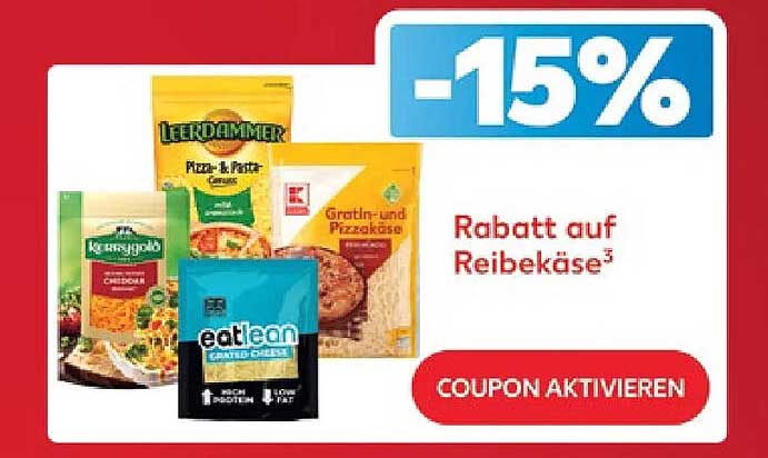 Rabatt auf Reibekäse³