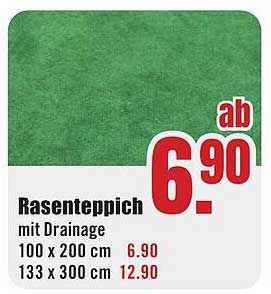 Rasenteppich mit Drainage