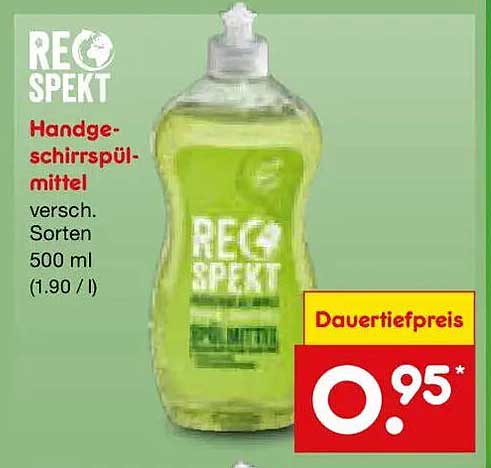 RESPEKT Handgeschirrspülmittel versch. Sorten 500 ml (1.90 / l)