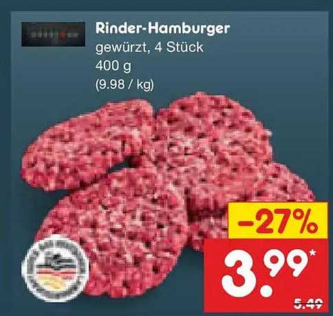 Rinder-Hamburger