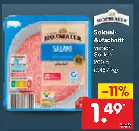 Salami-Aufschnitt versch. Sorter 200 g