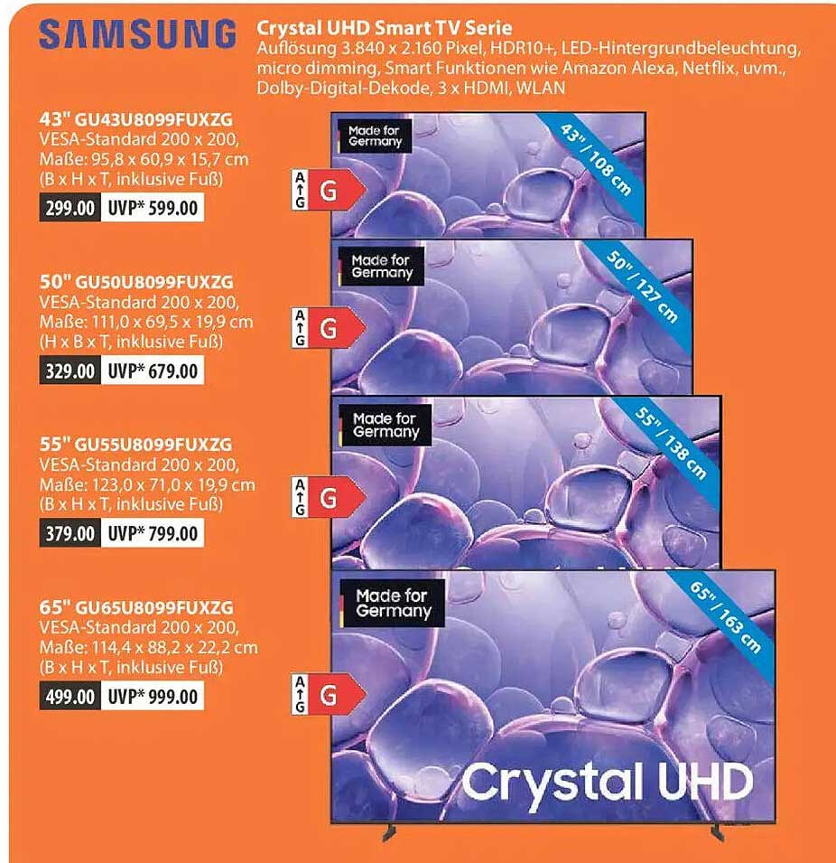 Samsung Crystal UHD Smart TV Serie